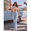 image:imagePEIHOT Vintage Bell Bottoms Flare Jeans for Women 90s High Waist Ripped Distressed Wide Leg High Rise Denim PantsSky Blue
