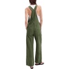image:imagePEIHOT Womens Casual Wide Leg Denim Overalls Loose Fit Jean Jumpsuits Adjustable Strap Bib Romper FallArmygreen