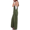 image:imagePEIHOT Womens Casual Wide Leg Denim Overalls Loose Fit Jean Jumpsuits Adjustable Strap Bib Romper FallArmygreen