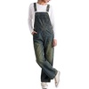 image:imagePEIHOT Womens Casual Wide Leg Denim Overalls Loose Fit Jean Jumpsuits Adjustable Strap Bib Romper FallCyanblue