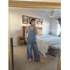 image:imagePEIHOT Womens Casual Wide Leg Denim Overalls Loose Fit Jean Jumpsuits Adjustable Strap Bib Romper FallLightblue