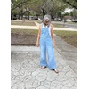 image:imagePEIHOT Womens Casual Wide Leg Denim Overalls Loose Fit Jean Jumpsuits Adjustable Strap Bib Romper FallLightblue