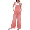 image:imagePEIHOT Womens Casual Wide Leg Denim Overalls Loose Fit Jean Jumpsuits Adjustable Strap Bib Romper FallPink