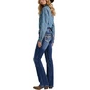 image:imageWomens Mid Rise Bootcut Jeans Western Rhinestone Stretchy Denim PantsDarkblue Rhinestone