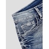 image:imageWomens Mid Rise Bootcut Jeans Western Rhinestone Stretchy Denim PantsLightblue Rhinestone