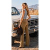 image:imageWomens Mid Rise Bootcut Jeans Western Stretchy Straight Leg Denim PantsBrown