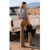 image:imageWomens Mid Rise Bootcut Jeans Western Stretchy Straight Leg Denim PantsBrown