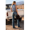 image:imageWomens Mid Rise Bootcut Jeans Western Stretchy Straight Leg Denim PantsCyan Blue