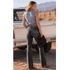 image:imageWomens Mid Rise Bootcut Jeans Western Stretchy Straight Leg Denim PantsGrey
