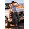 image:imageWomens Mid Rise Bootcut Jeans Western Stretchy Straight Leg Denim PantsGrey