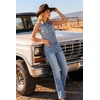 image:imageWomens Mid Rise Bootcut Jeans Western Stretchy Straight Leg Denim PantsMid Blue