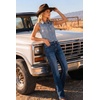 image:imageWomens Mid Rise Bootcut Jeans Western Stretchy Straight Leg Denim PantsNavy Blue