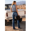 image:imageWomens Mid Rise Bootcut Jeans Western Stretchy Straight Leg Denim PantsNavy Blue