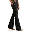 image:imageWomens Mid Rise Flared Jeans Western Distressed Stretchy Denim PantsBlackripped