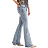 image:imageWomens Mid Rise Flared Jeans Western Distressed Stretchy Denim PantsLightblueripped