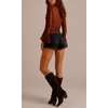 image:imageWomens Suede Mid Rise Micro Shorts Country Concert Outfits 2026 SummerBlack