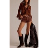 image:imageWomens Suede Mid Rise Micro Shorts Country Concert Outfits 2026 SummerChocolate