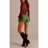 image:imageWomens Suede Mid Rise Micro Shorts Country Concert Outfits 2026 SummerGreen