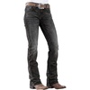 image:imageWomens Mid Rise Bootcut Jeans Western Stretchy Straight Leg Denim PantsGrey