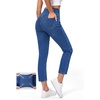 image:imageWomens High Waisted Strethchy Jeans Pull On Capris Jeggings with PocketsLightblue