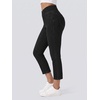 image:imageWomens High Waisted Strethchy Jeans Pull On Capris Jeggings with PocketsMidblack