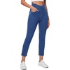 image:imageWomens High Waisted Strethchy Jeans Pull On Capris Jeggings with PocketsLightblue