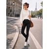 image:imagePEIHOT Womens Super Stretchy Jeans High Waist Skinny Jeggings with PocketsDarkblack