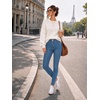 image:imagePEIHOT Womens Super Stretchy Jeans High Waist Skinny Jeggings with PocketsVintage Midblue
