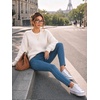image:imagePEIHOT Womens Super Stretchy Jeans High Waist Skinny Jeggings with PocketsVintage Midblue