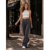 image:imageWomens Super Stretchy Jeans High Waisted Flared Denim Jegging with PocketsGrey