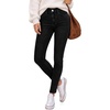 image:imagePEIHOT Womens Super Stretchy Jeans High Waist Skinny Jeggings with PocketsDarkblack