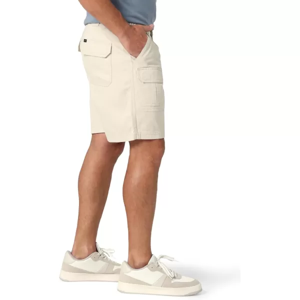 Lee Mens Side Elastic 75quot Cargo ShortCity Beige