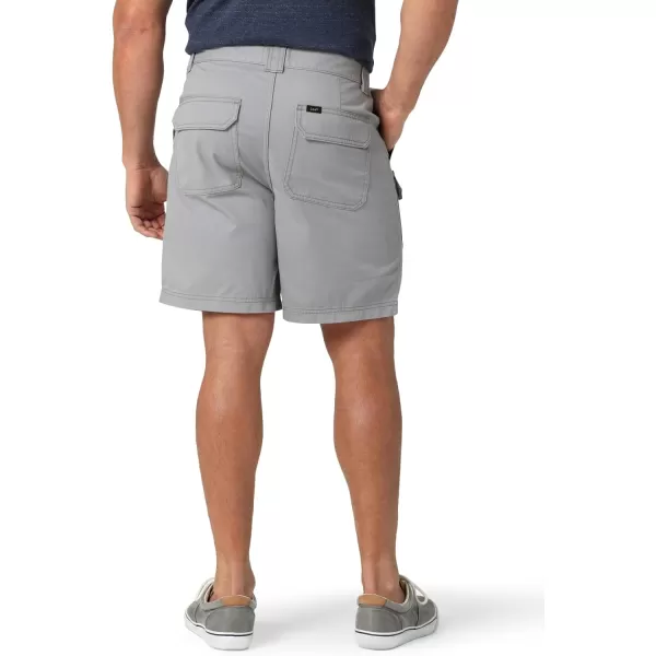 Lee Mens Side Elastic 75quot Cargo ShortNew Gray