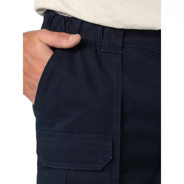 Lee Mens Side Elastic 75quot Cargo ShortRivet Navy