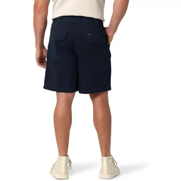 Lee Mens Side Elastic 75quot Cargo ShortRivet Navy