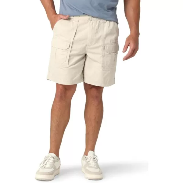 Lee Mens Side Elastic 75quot Cargo ShortCity Beige