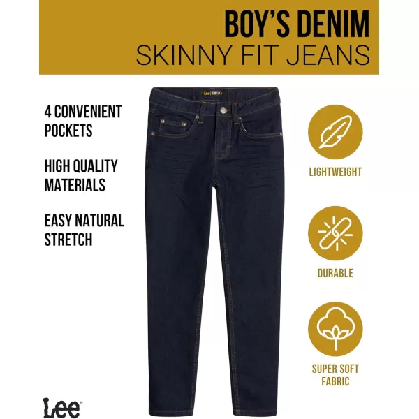 Lee Boys Skinny Fit Denim Jeans  Ultra Stretch Casual Pants for Boys 416Dark Midnight
