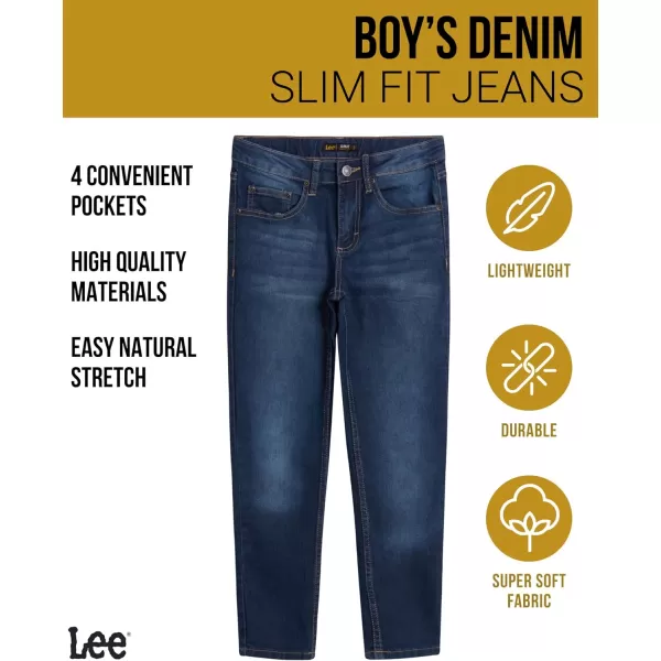 Lee Boys Slim Fit Performance Jeans  Ultra Stretch Casual Pants for BoysRusted Blue