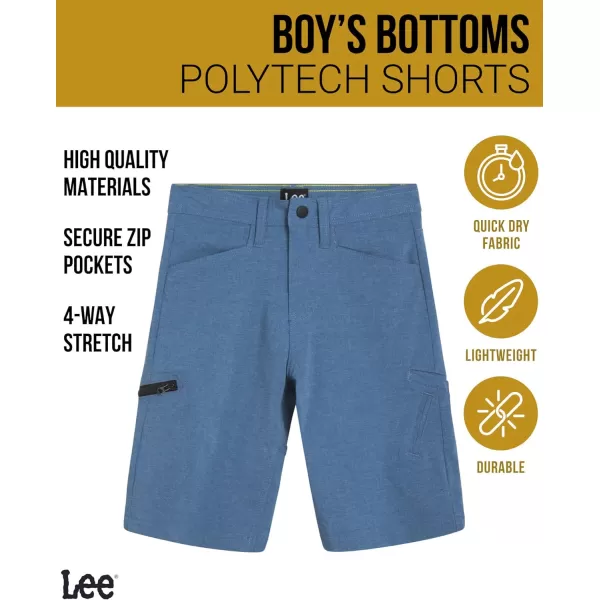 Lee Boys Tech Shorts  Quick Dry Comfort Stretch Shorts for Boys 418 and HuskyBlue