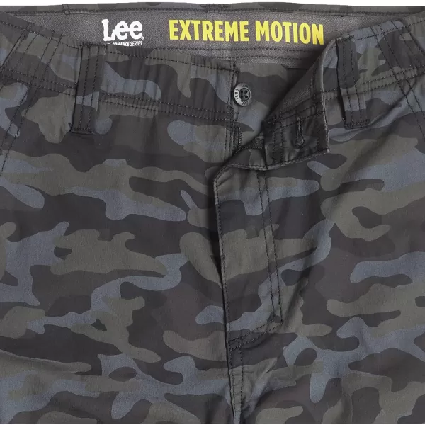 Lee Mens Big  Tall Extreme Motion Crossroad Cargo ShortBlack Camo