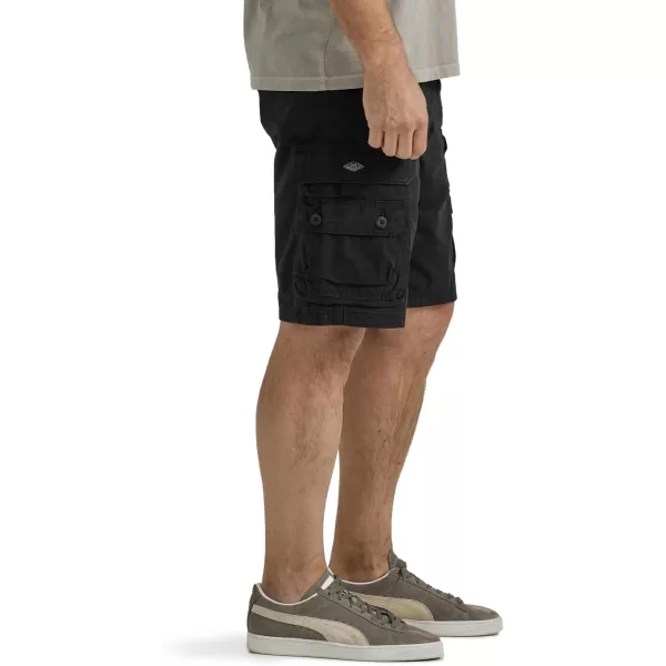 Lee Mens Big ampamp Tall Dungarees Belted Wyoming Cargo ShortBlack