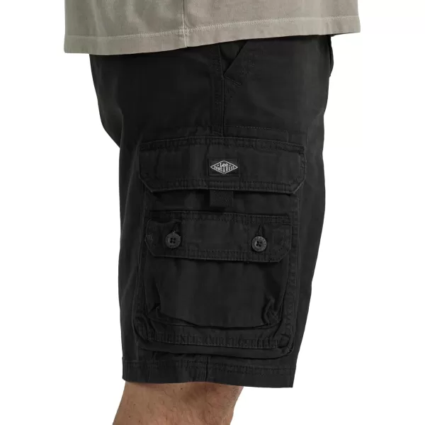 Lee Mens Big ampamp Tall Dungarees Belted Wyoming Cargo ShortBlack