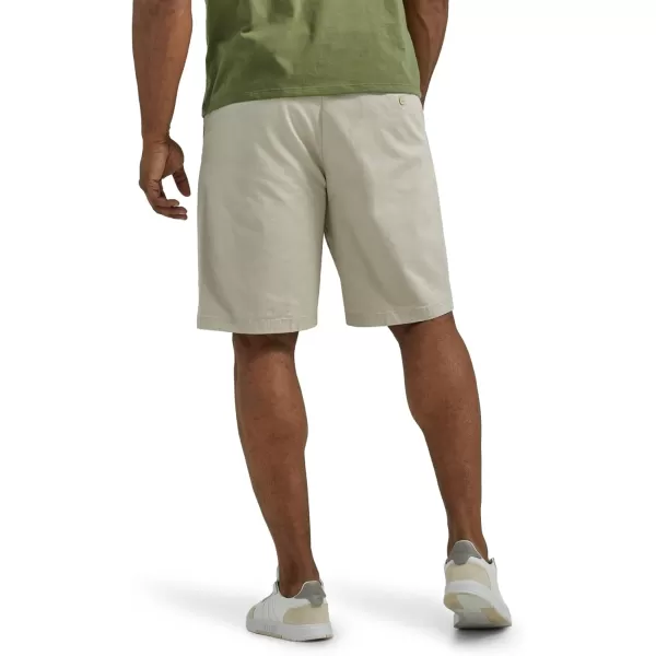 Lee Mens Big ampamp Tall Extreme Motion Flat Front ShortStone