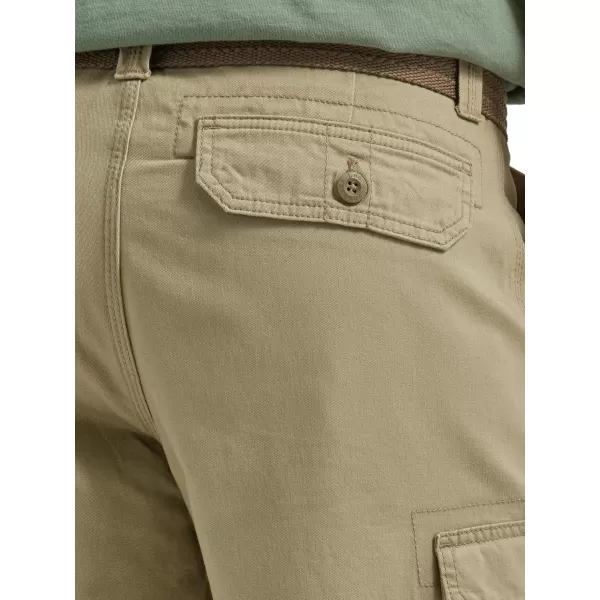 Lee Mens Dungarees Belted Wyoming Cargo ShortKhaki