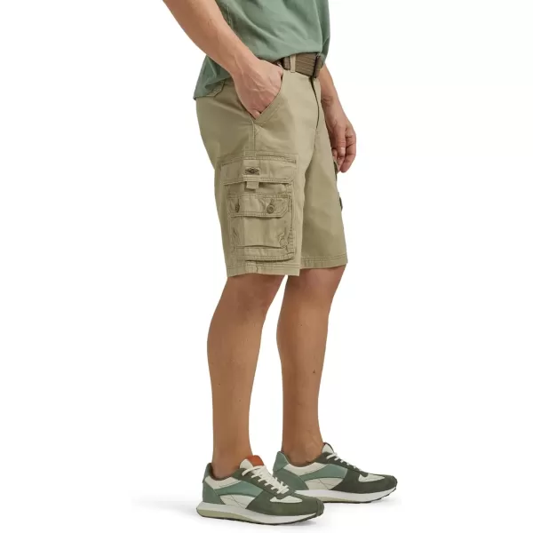 Lee Mens Dungarees Belted Wyoming Cargo ShortKhaki