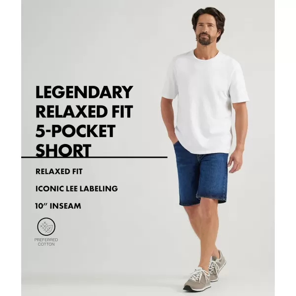 Lee Mens Legendary Relaxed Fit 5Pocket Denim ShortLight Stone