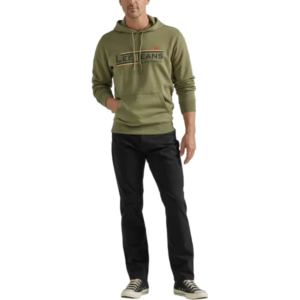 Lee Mens Long Sleeve HoodieDeep Lichen Green