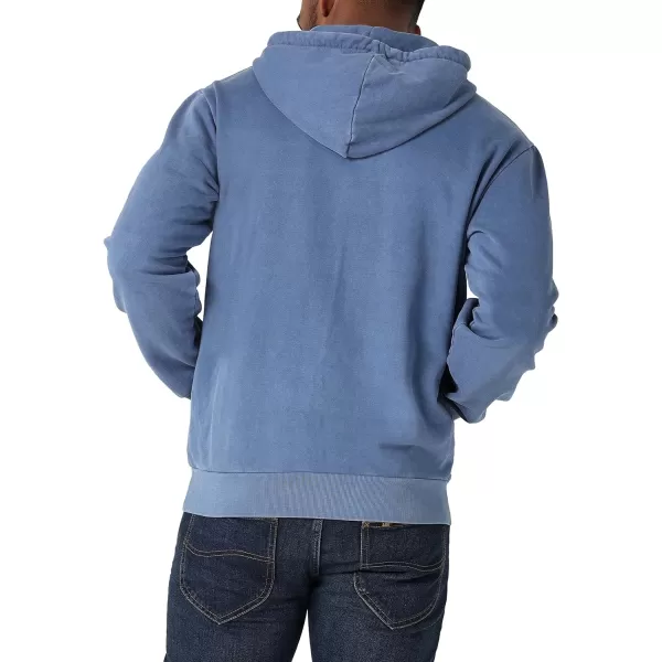 Lee Mens Long Sleeve HoodieMood Indigo  White Twitch