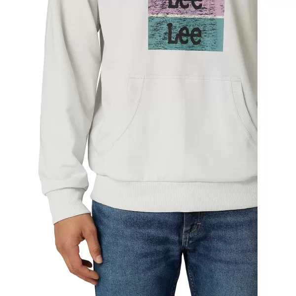 Lee Mens Long Sleeve HoodieSmoke Gray  Lee Blocks