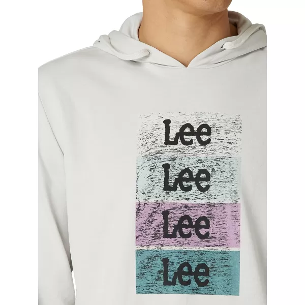 Lee Mens Long Sleeve HoodieSmoke Gray  Lee Blocks